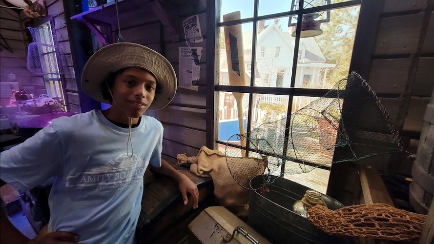 Gideon two years ago at the Universal Studios Florida Jaws Tribute Store