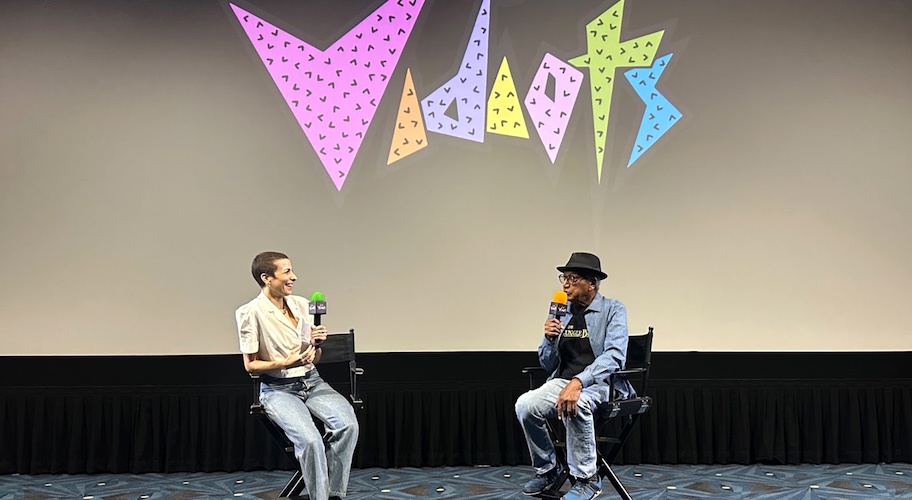 Moderator Amanda Salazar and Floyd Norman