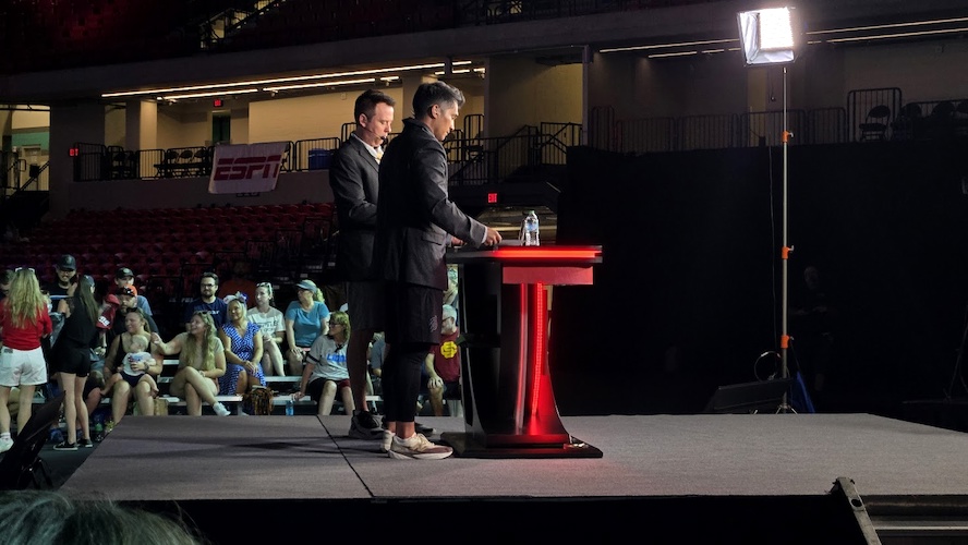 Gary Striewski and Randy Scott doing SportsCenter