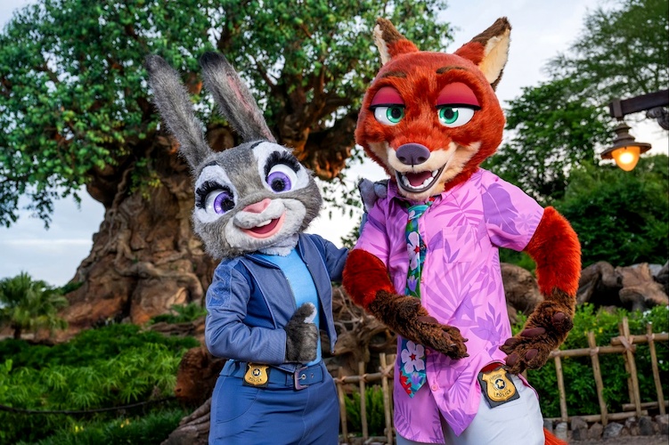 Nick and Judy's new costumes at Disney's Animal Kingdom