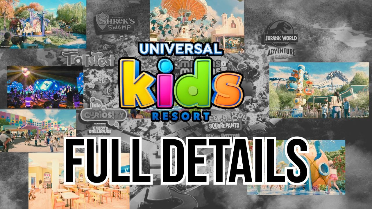The Attractions, Experiences, Restaurants And More as New Art and Full Details for New Universal Kids Resort Revealed