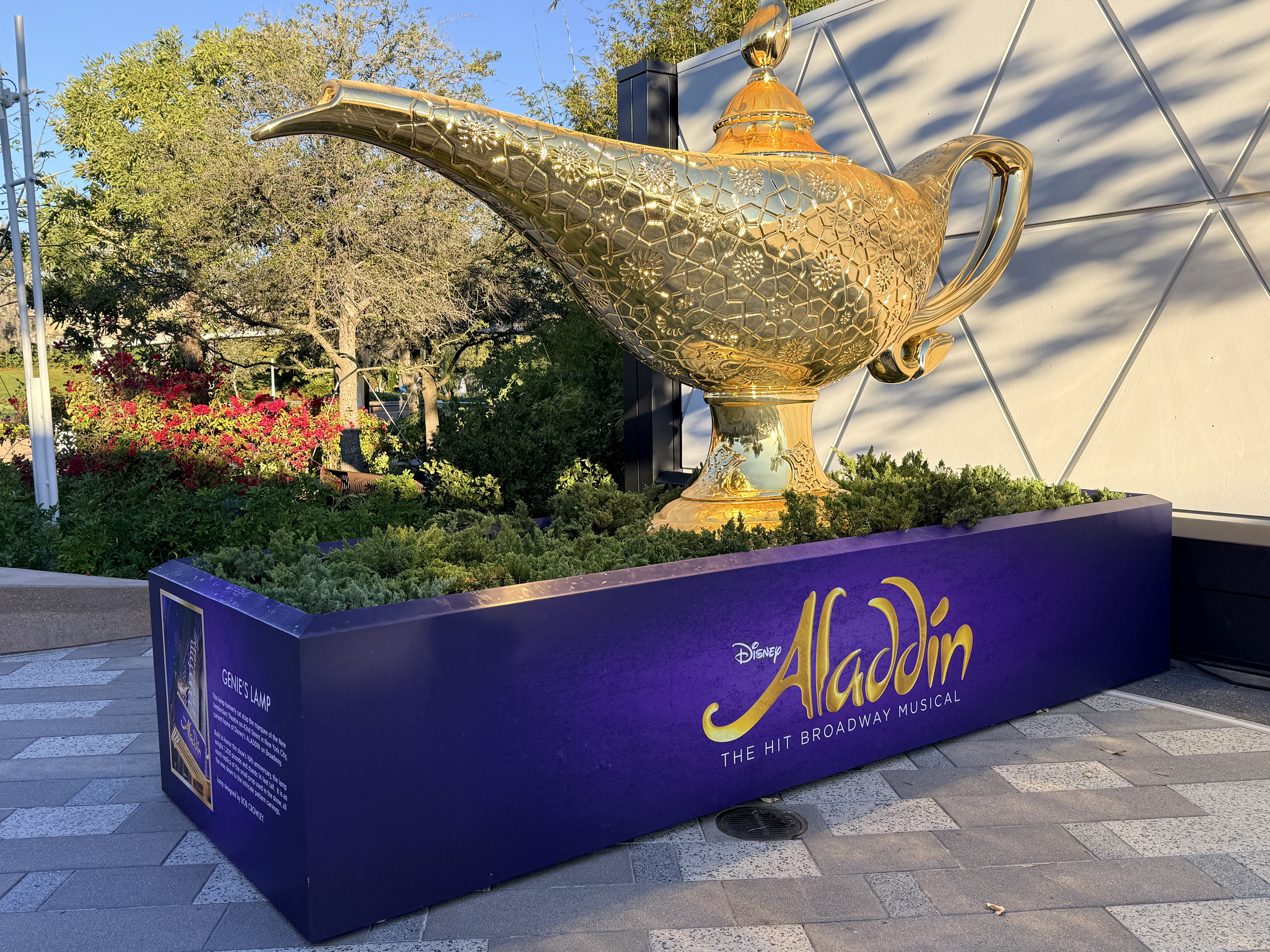 New Disney on Broadway Video Shows How Genie's Oversize Lamp Was Installed at EPCOT's International Festival of the Arts