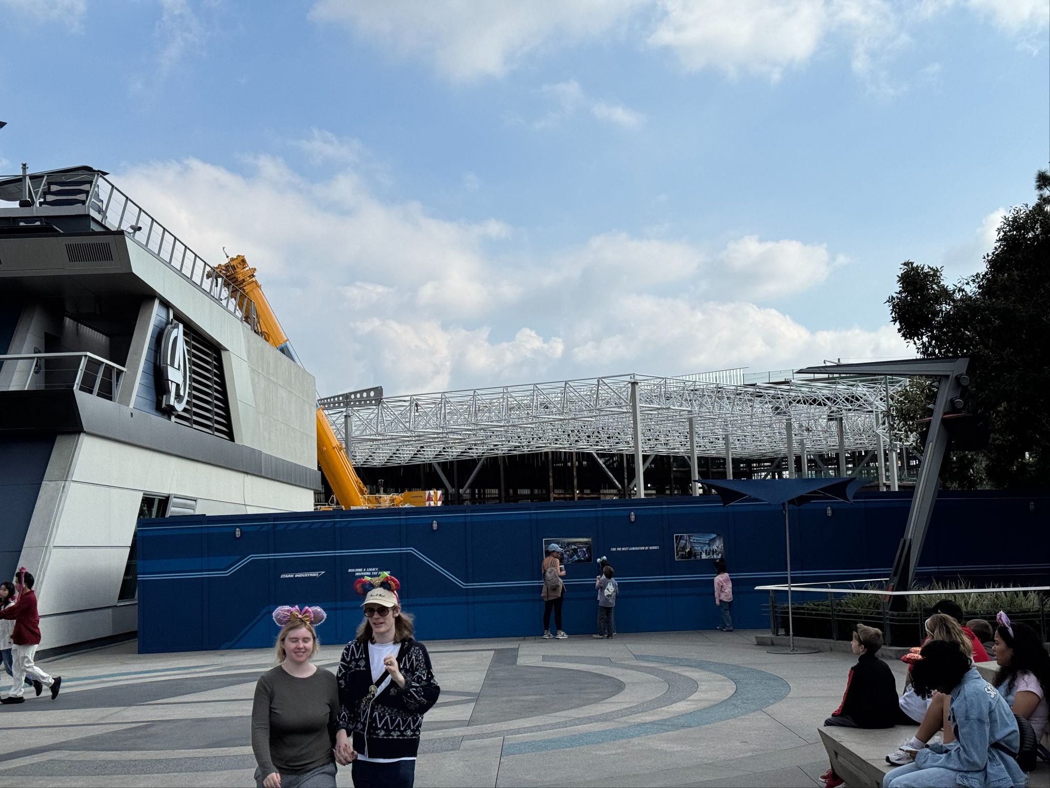 Photos: New Avengers Campus Attraction Canopy Continues to Take Shape at Disney California Adventure