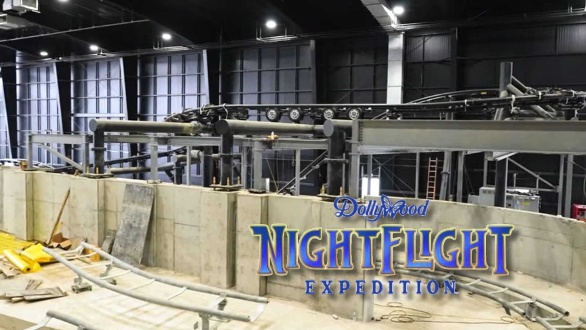 Dollywood Shares Sneak Peek Inside Massive Building During Construction of New NightFlight Expedition