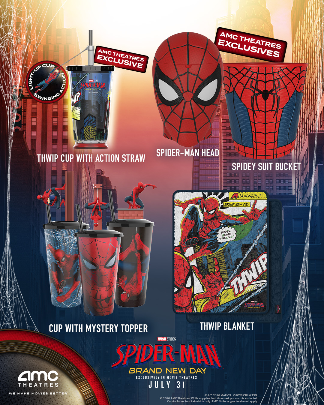Spider Man Brand New Day Movie Theater Novelty Item Roundup