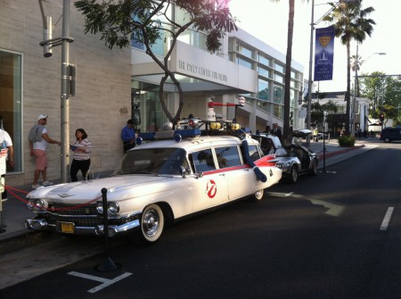 The 80s theme began out on the street in front of the Paley Center