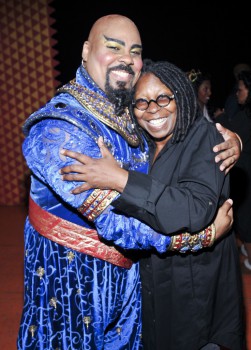 Whoopi Goldberg and James Monroe Iglehart Photo by Getty Images for Disney