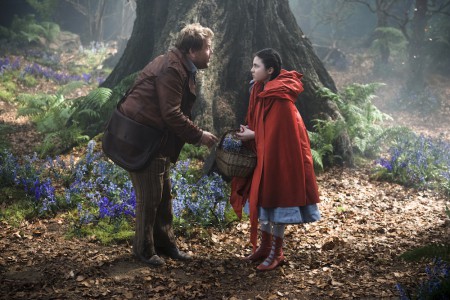 James Corden as the baker and Lilla Crawford as Little Red Riding Hood