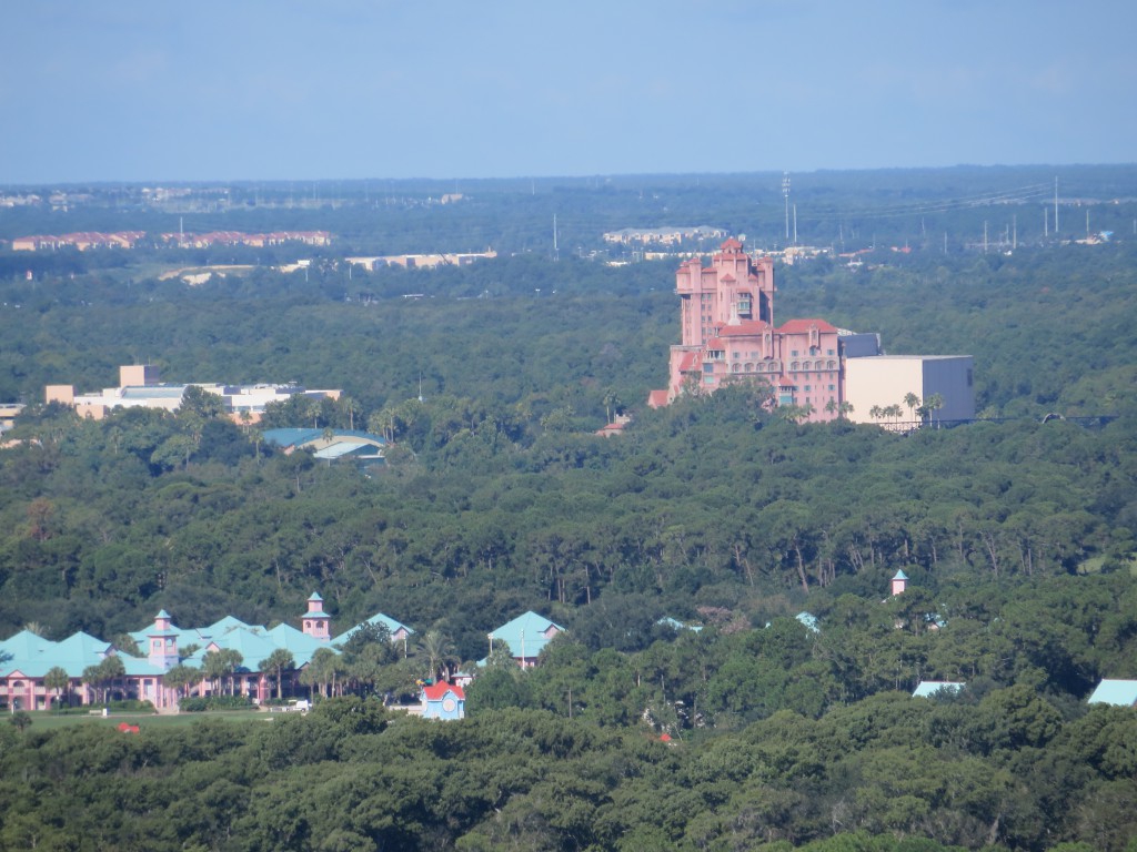 Characters In Flight and Disney Springs From the Air
