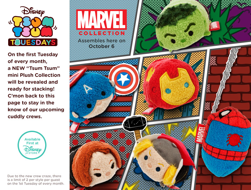 marvel tsum tsum plush list
