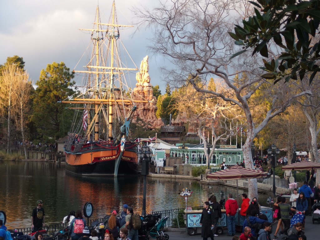The Columbia has been anchored at the dock in New Orleans Square