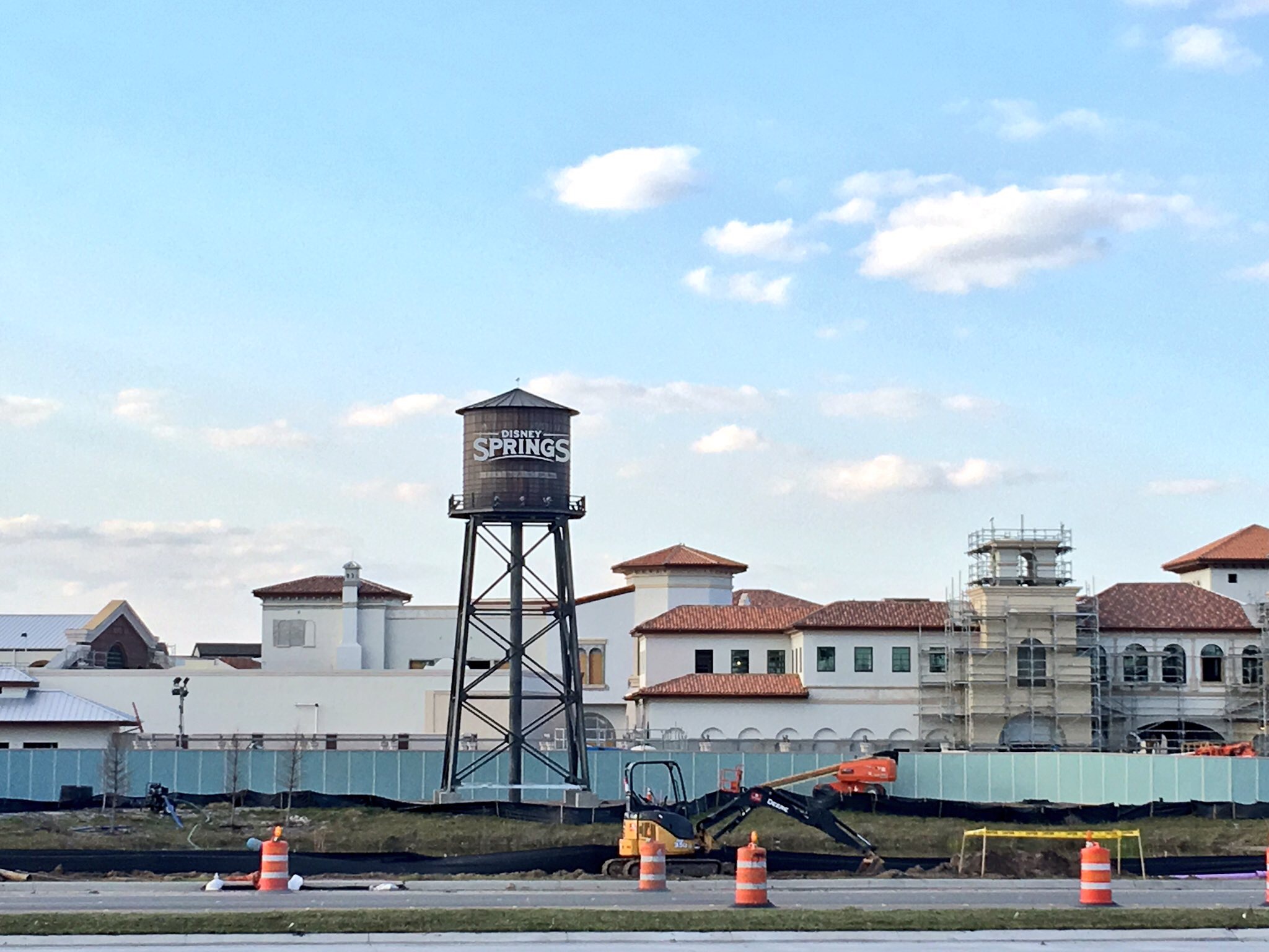 Disney Springs Update — A Water Tower Springs Up As Construction Continues