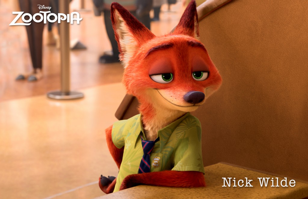 ZOOTOPIA – NICK WILDE, the scamming fox who Judy reluctantly teams up with to crack her first case. ©2015 Disney. All Rights Reserved.
