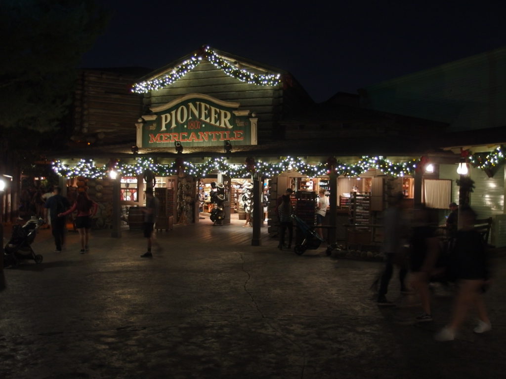 Frontierland is decked out for the holidays
