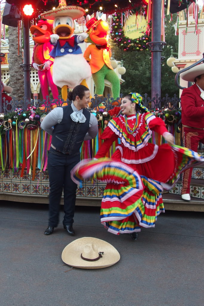 The traditional hat dance is performed to live music