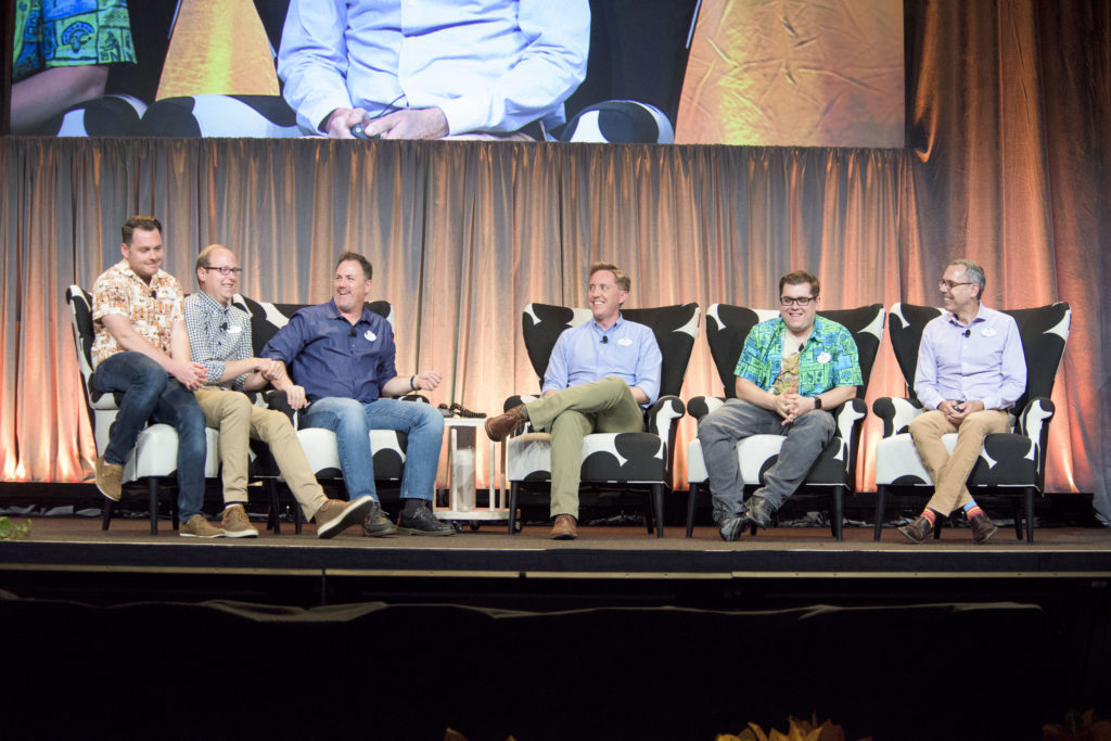 Former skippers including Archivist Justin Arthur, Skipper Canteen’s Trevor Van Dahm, and Imagineers Chris Merritt, Wyatt Winter, Kevin Lively, and Alex Grayman took the stage to discover the legendary history of the world-famous Jungle Cruise. (Disney)