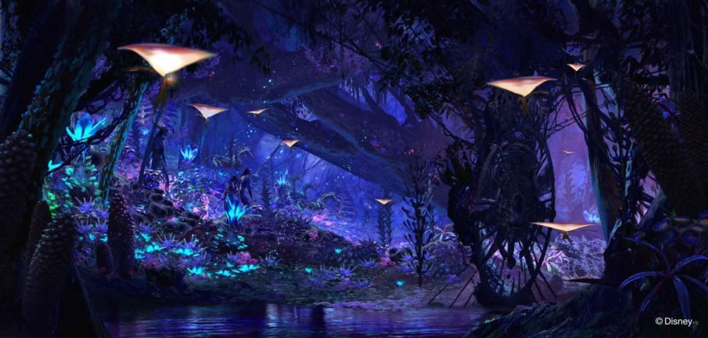 NA’VI RIVER JOURNEY –– Journey through the bioluminescent rainforest to discover the full beauty of Pandora in Na’vi River Journey, coming to Pandora – The World of AVATAR when the new land opens at Disney’s Animal Kingdom Park summer 2017. (Disney) 
