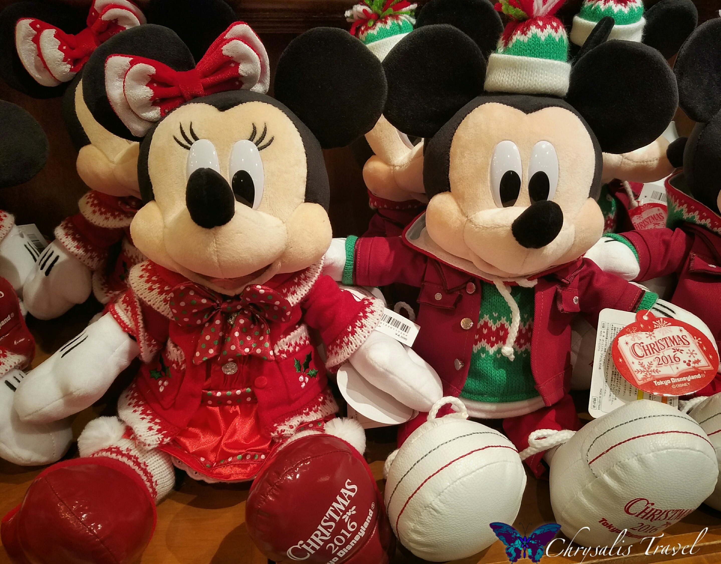 Tokyo Disney Resort Christmas Electrical Parade Mickey& Minnie Plush Badge 