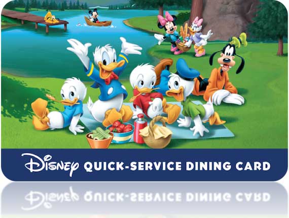 Disney Quick Service Dining Card