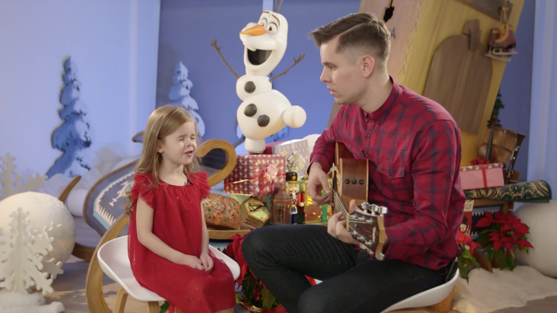 YouTube Famous Father-Daughter Duo Perform "When We’re Together" at Walt Disney Animation Studios