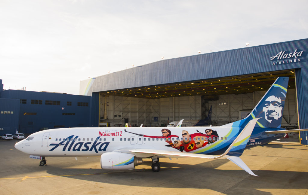Alaska Airlines Incedibles 2 Plane