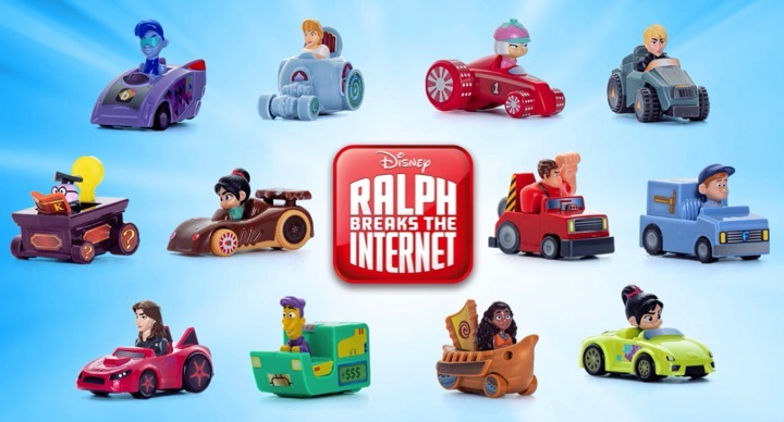 Details about   2018 McDonald's Disney's Ralph Breaks the Internet Drop Down Menu Select Mint 