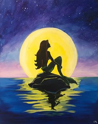 Painting with a Twist Offering The Little Mermaid Art Classes for a Limited  Time
