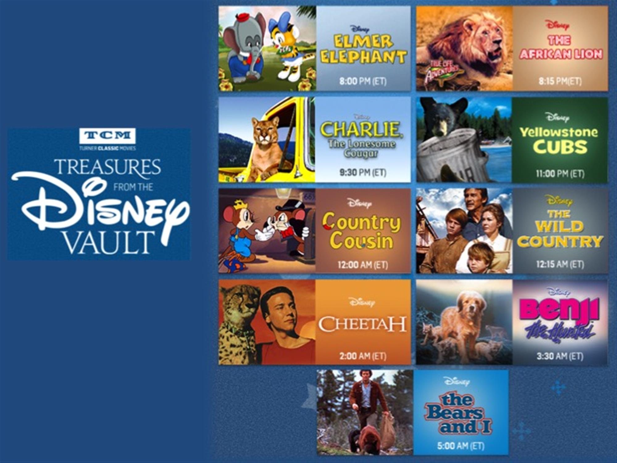 TCM Treasures from the Disney Vault - March 2019