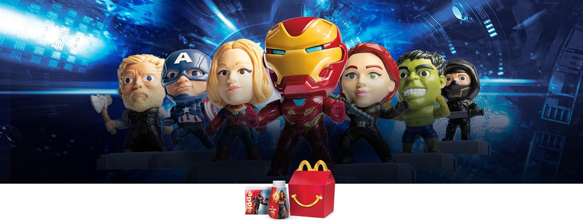 Pick Your Favorite New McDonald's 2019 Marvel Avengers Endgame Happy Meal Toys