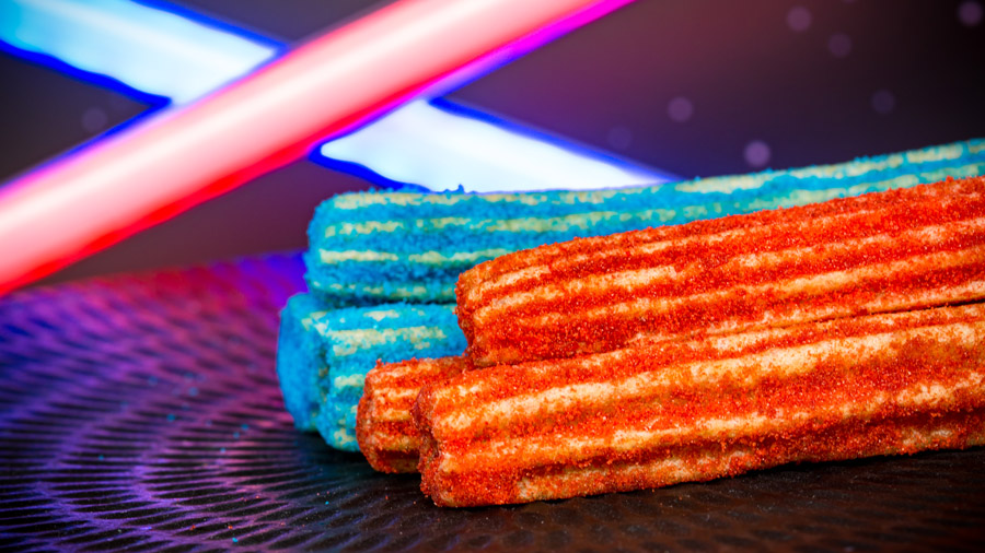 Red and Blue Churros from Tomorrowland at Disneyland Park