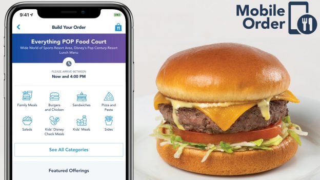 Mobile Order service through the My Disney Experience App 