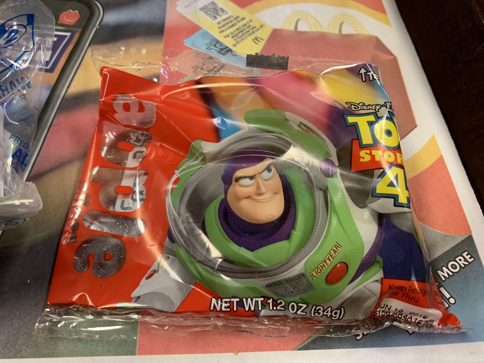 McDONALDS HAPPY MEAL TOY STORY 4 2019 BUZZ LIGHTYEAR COVER HAPPY MEAL BOX