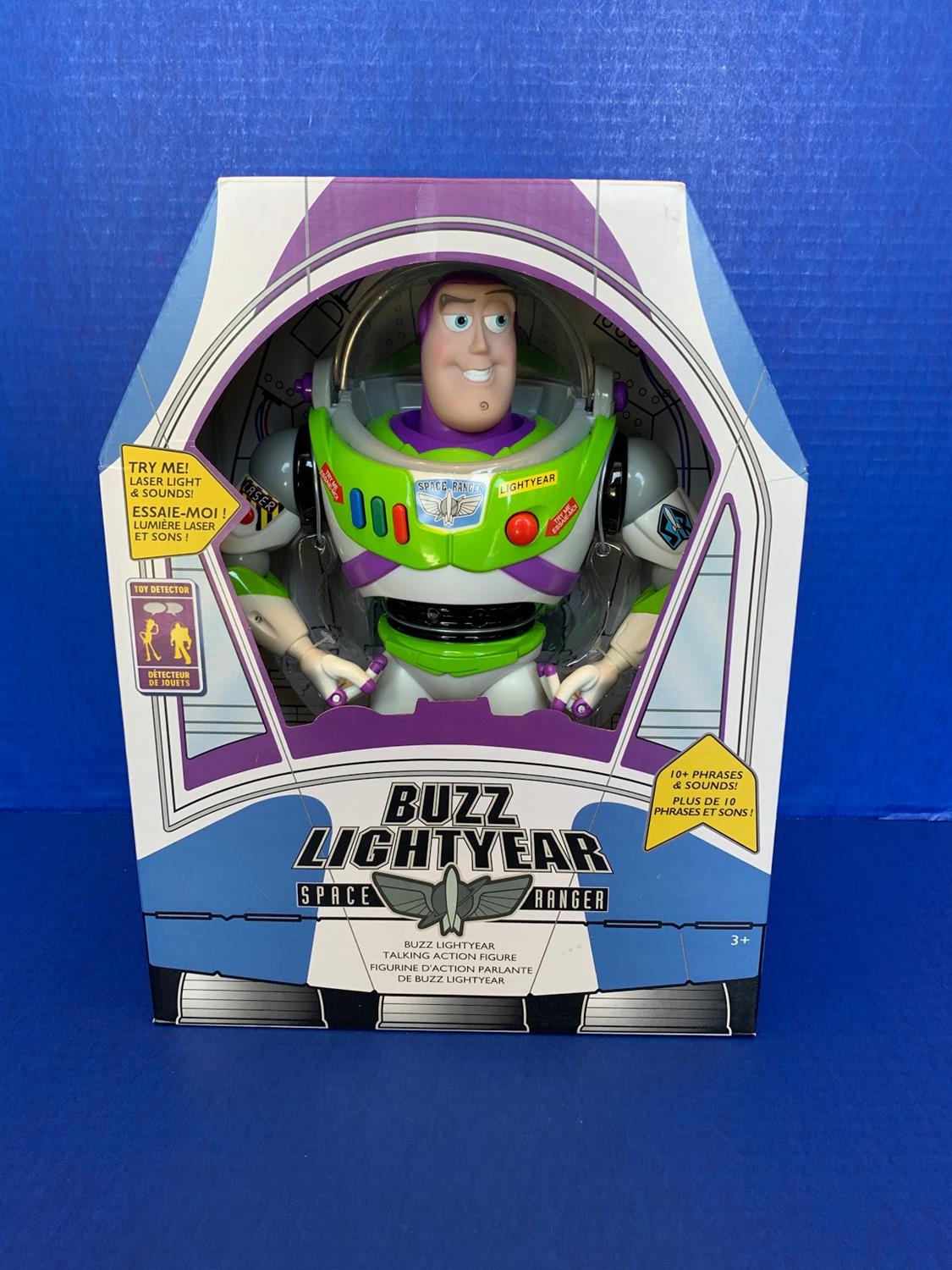 Disney Talking Buzz Lightyear Toy Story Deluxe Action Figure Giocattolo Detector 