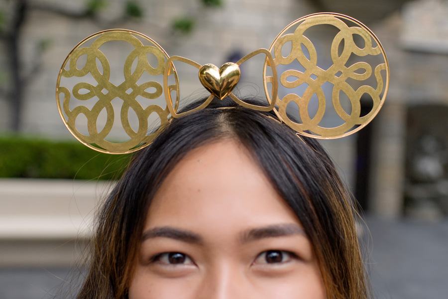 Gold Minnie ear headband