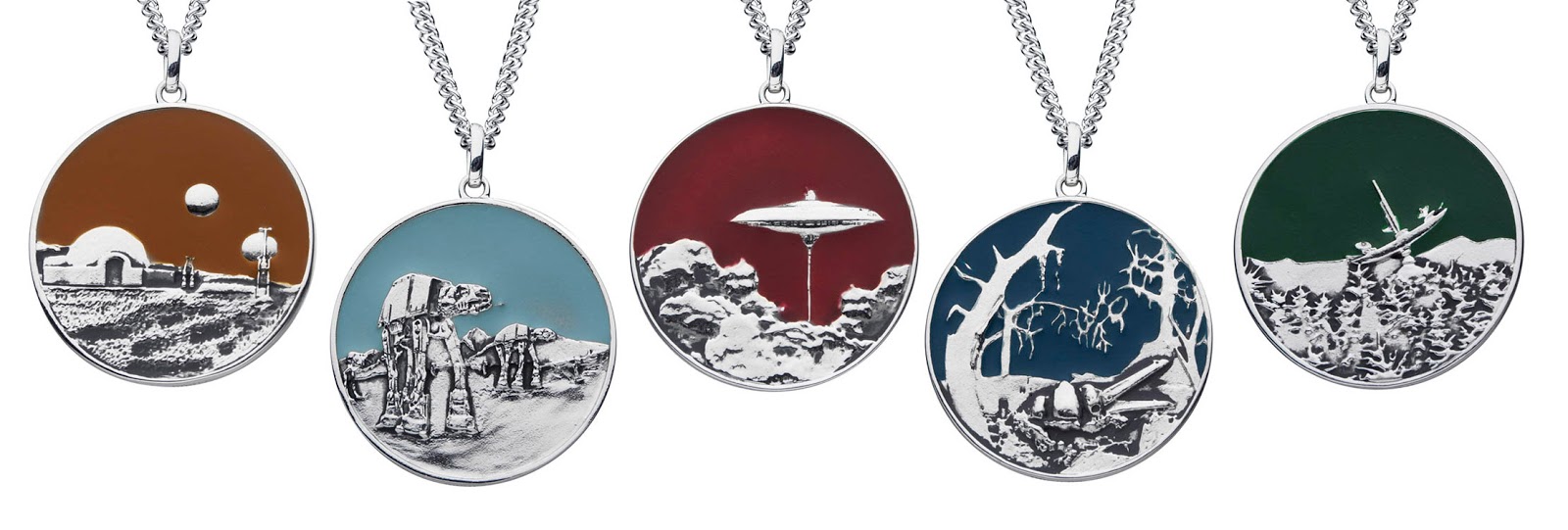 Planetary medallions from the new RockLove X Star Wars collection.