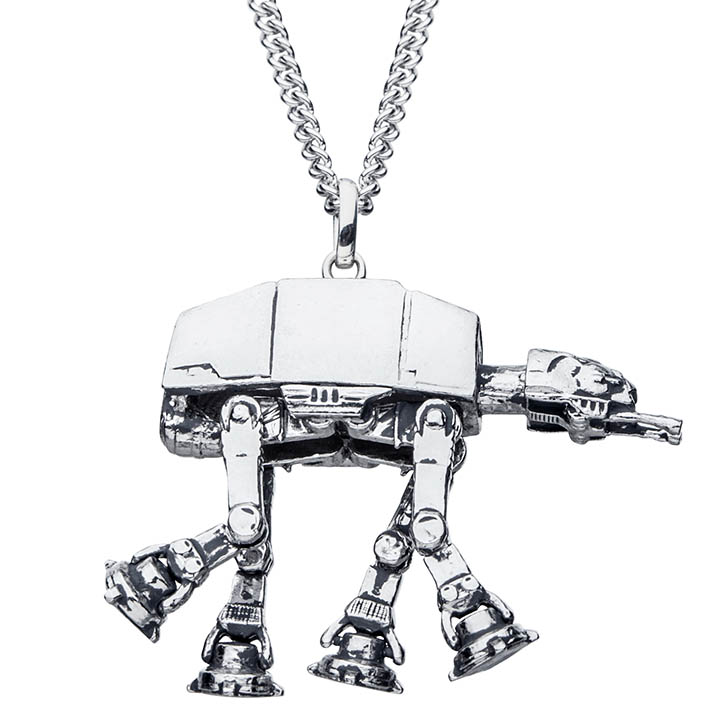 An AT-AT necklace from the new RockLove X Star Wars collection.