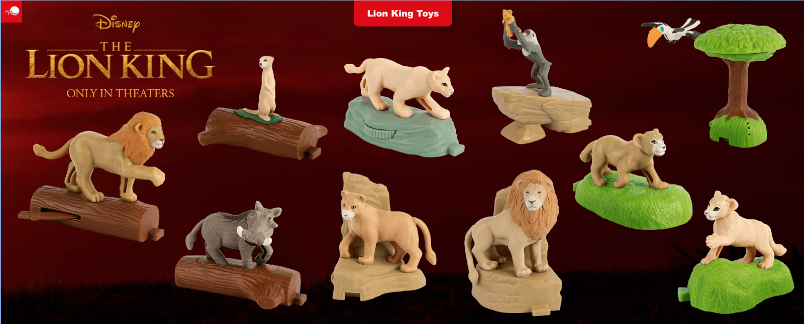 Get The COMPLETE Set! 2019 McDONALD'S DISNEY'S THE LION KING HAPPY MEAL TOYS