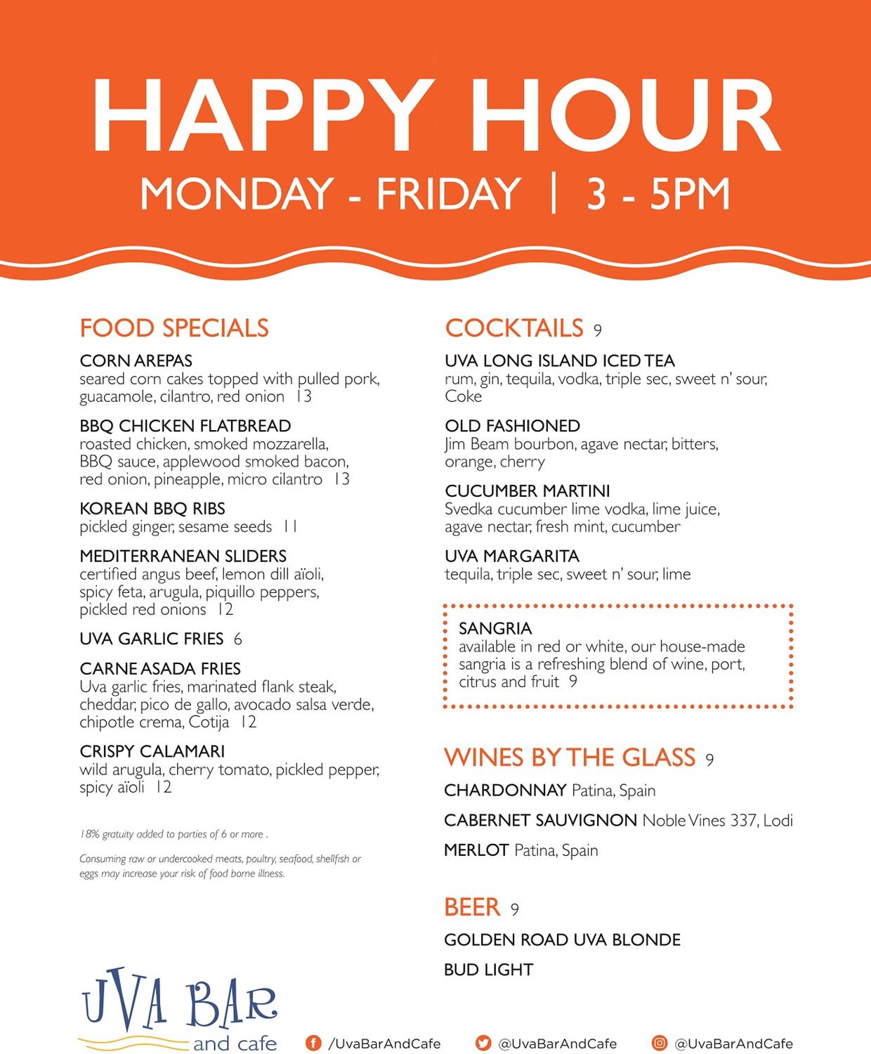 Catal Restaurant & Uva Bar Updates Happy Hour Menus, Offers HalfPrice