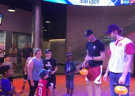 NBA Stars Brook and Robin Lopez Visit NBA Experience at Disney Springs to Celebrate Halloween
