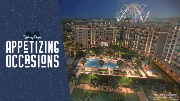 Appetizing Occasions: Celebrate New Year’s Eve 2019 with Amazing Events at Walt Disney World Resort, featuring rendering of Disney’s Riviera Resort