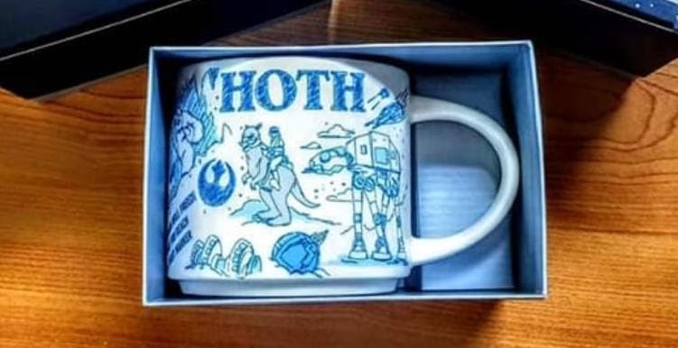 Star Wars Starbucks Disney Been There Series Hoth Bespin Dagobah Set Of 3 Mugs