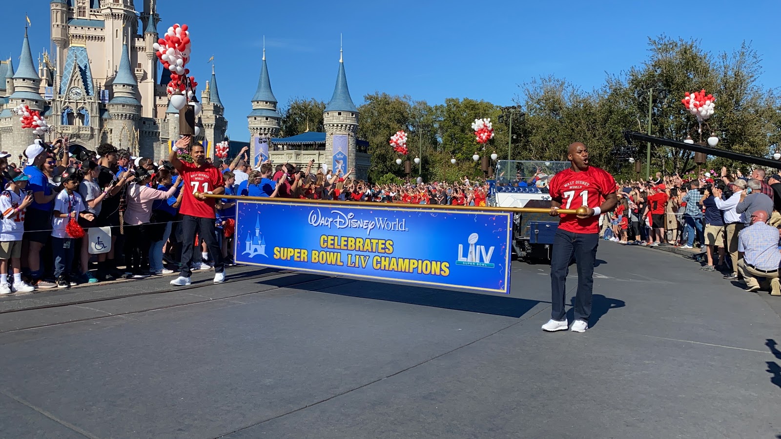Super Bowl MVP Patrick Mahomes Celebrates Chiefs' Win at Magic Kingdom