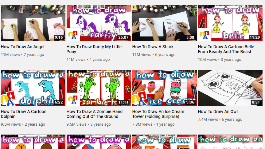 TODAY'S NEW LESSONS: How To Draw A - Art for Kids Hub