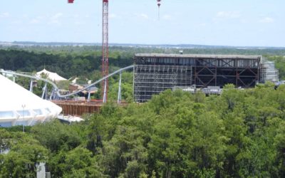 Construction Photo Update: TRON Lightcycle Run from Bay Lake Tower