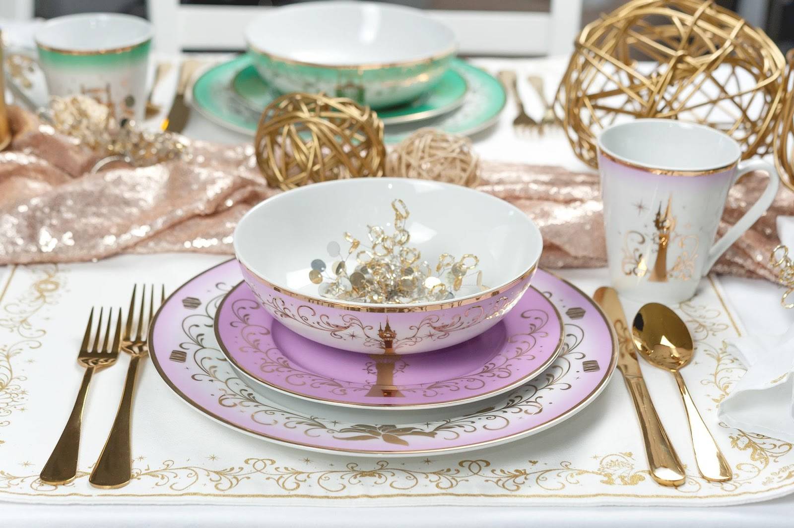 Tiana, Mulan, Aurora, and Rapunzel Featured on New Disney Princesses Dinnerware Collection from