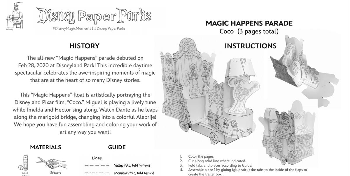 Make Disney Magic at Home with Free Disney Paper Parks 3D Projects from
