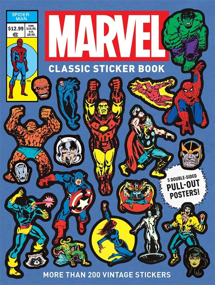 Puffy Puffi Stickers RARE Spanish Marvel 1981 Super heroes Spiderman DR Doom C 