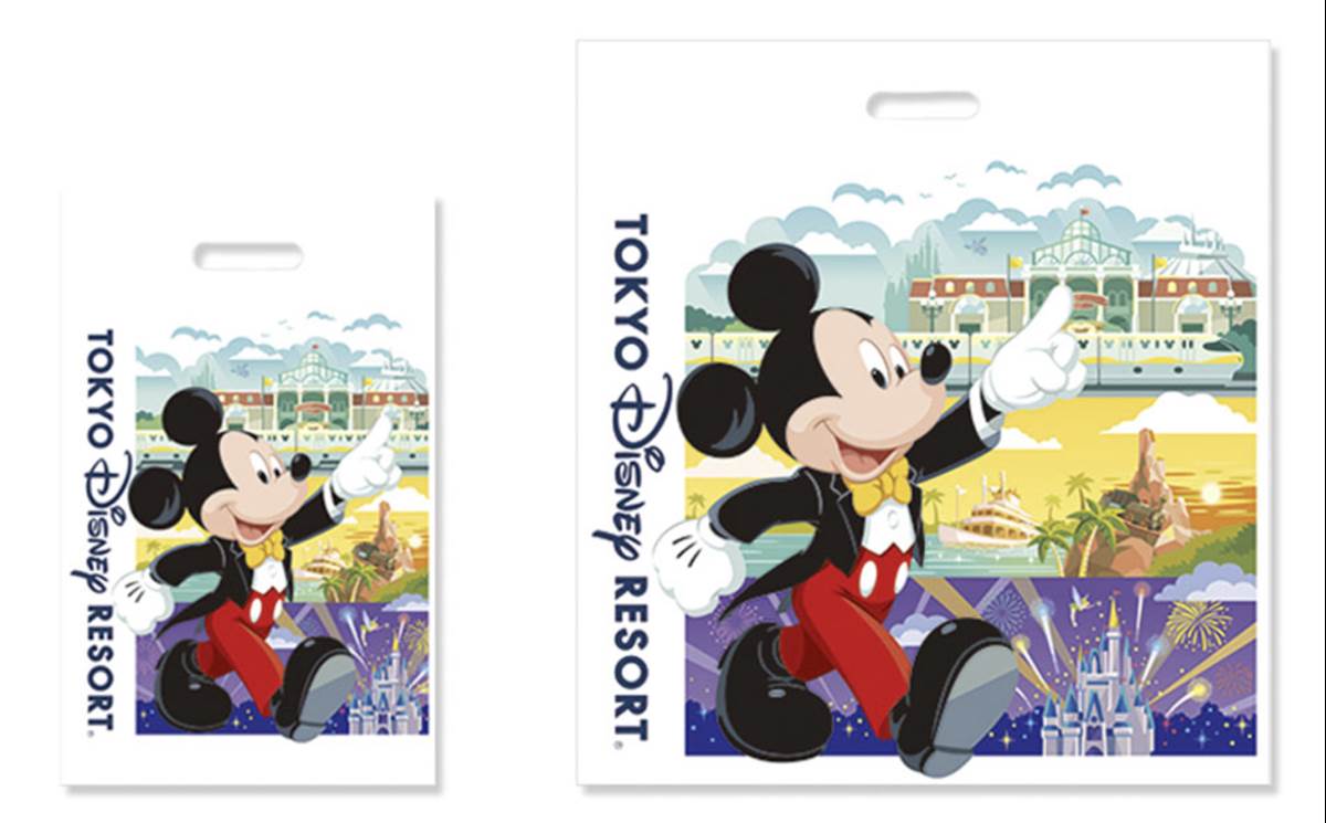 New Tokyo Disney Resort shopping bags, available for 20¥ (about 20¢ USD) starting October 1, 2020