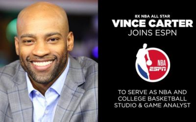 Vince Carter Signs Multi-Year Contract Joining ESPN as NBA, College Basketball Analyst