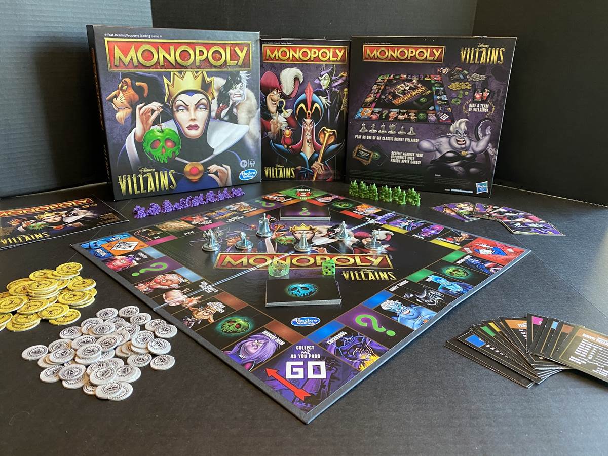 Disney Villains Edition Board Game Play as a Classic Disney Villain Monopoly 